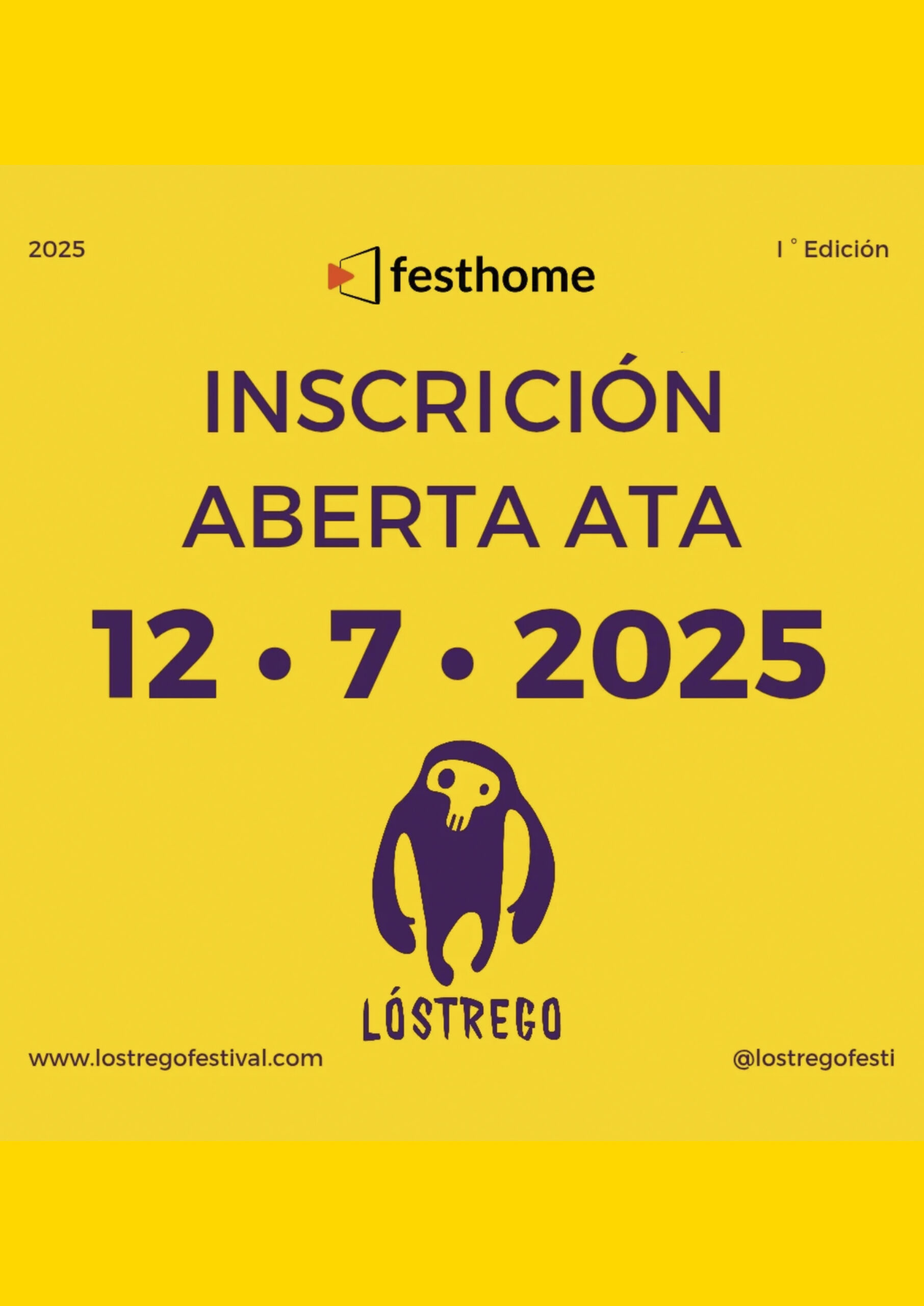 Sección oficial de curtas. Prazo aberto.